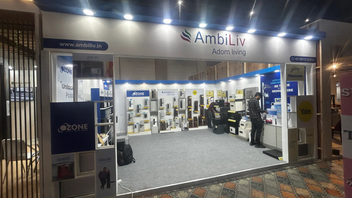 modern exhibition stall reflecting a company's brand identity